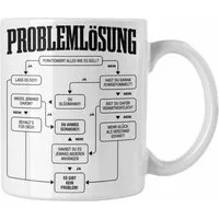 Trendation Tasse Trendation - Problemlösung Tasse Geschenk für Männer Sprüche Geschenki