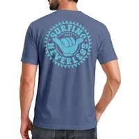 Neverless Print-Shirt Herren T-Shirt Surfing Surfer Motiv Hang Loose Sommer Sonne Wellen mit Print