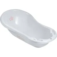 Hylat Baby Babybadewanne Baby Badewanne und WC Set – TÜV Rheinland zertifiziert – Friends, Lite, (1-teilig, 1-tlg), Babybadewanne klein 86 cm mit Abfluss Grau