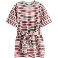 Next Shirtkleid Jersey-Minikleid mit Bindegürtel aus Baumwolle (1-tlg)