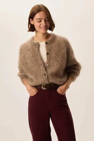 des petits hauts - Strickweste - Alma braun