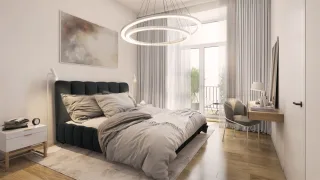 Polsterbett Doppelbett HEDA 180x200cm in Stoff Boston Schwarz