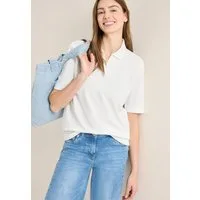 CECIL Poloshirt mit Kontrast-Streifen und V-Ausschnitt