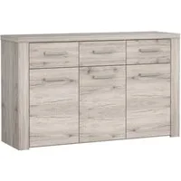 Newroom Sideboard Sandeiche 136 cm, Sideboard Sandeiche Modern Sideboard Highboard Wohnzimmer