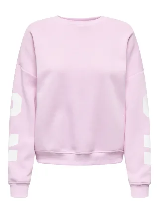 ONLY - ONLSWEAT L/S BACK/SLEEVE PRINT SWT NOOS Winsome Orchid - Gr. - XL