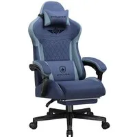 GTPLAYER Gaming-Stuhl Stoff Gaming Chair Ergonomisch Bürostuh PC Stuhl, 150kg Belastbarkeit, Schreibtischstuh mit Federsitzkissen und Fußstütze