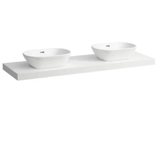 Laufen Waschtisch-Platte LANI 495x1570x65 mit Aussschnitt links und rechts H4046941122601