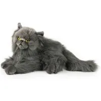 Teddys Rothenburg Kuscheltier Perserkatze 30 cm liegend grau Plüschkatze Plüschtier