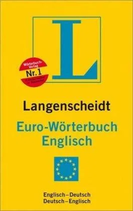 Langenscheidt Euro-Wörterbuch Englisch: Englisch-Deutsch/Deutsch-Englisch (Diccionario)