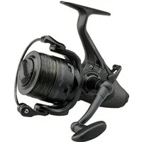DAM Fishing Freilaufrolle Runshift 3L FS + Camo Line 4000 5000 mit Schnur Karpfen Freilaufrolle), Vorgespult mit schwarzem und grünem Monofilament
