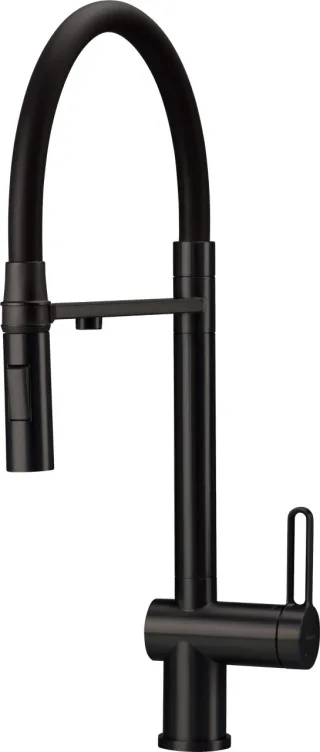 Neuesbad Spültischarmatur mit flexiblem Auslauf, Schwarz NB1DEBRMN75M1