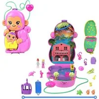 Mattel® Spiel Polly Pocket Puppen-Spielset mit Tieren & 13 Teilen HWP04