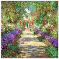 Posterlounge Wandbild Weg im Garten des Künstlers, Claude Monet, erhältlich als Poster, Leinwandbild, Wandsticker oder Acrylglasbild
