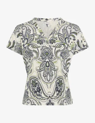 BRAX - Shirt mit V-Ausschnitt weiß - Gr. - 42
