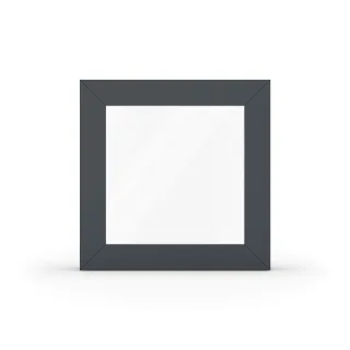 Alufenster Anthrazit RAL 7016, aluprof MB-45, 500 x 500 mm, einteilig, festverglast, individuell konfigurieren