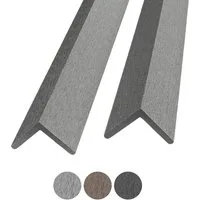 Montafox Terrassendielen 5 Stück WPC Abschlussleisten für Terrassendielen L-Leiste 190 cm