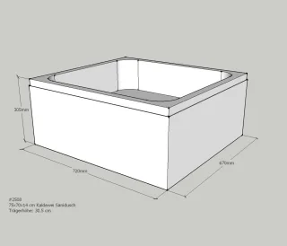 Neuesbad Wannenträger für Kaldewei Sanidusch 70x75x14 SD21019