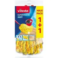 Vileda Wischmopp SuperMocio Soft Wischmopp Ersatzkopf, Moppkopf aus 30% Mikrofasern