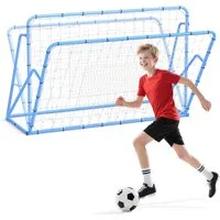 GarveeMore Rebounder 184 x 123cm / 100 x 100cm, Fußball-Rebound-Netz, Verstellbar