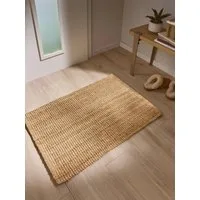 benuta Fußmatte Svea, rechteckig, Höhe: 5 mm, Hangefertigter Juteteppich, Wohnzimmer, Esszimmer, Schlafzimmer, Flur