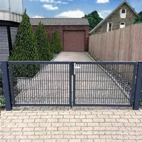 SRM Design Zaundoppeltür Einfahrtstor Anthrazit 500cm x 163cm