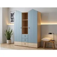 OTTO home Kleiderschrank Hennix skandinavisches Spitzdach-Design mit Soft-Close, viel Stauraum (H/B/T ca. 200/150/51cm) 3 Schubladen, Made in Germany, variable Einlegeböden