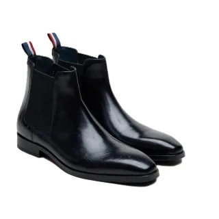 Ben Sherman Kendrick Leder Herren Schwarze Stiefel
