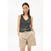Armedangels Shirttop LINEN BLEND Stricktop aus Leinen-Mix (Slim Fit) V-Ausschnitt