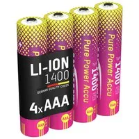 ANSMANN AG Pure Power Micro AAA 1400, hohe Kapazität und lange Laufzeit Akku 1400 mAh (1.5 V)