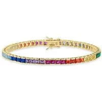Bruno Banani Armband Schmuck Geschenk Silber 925 Armschmuck Tennisarmband Regenbogen, mit Zirkonia (synth)