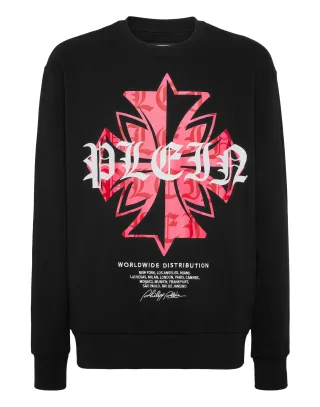 Round Neck Sweatshirt Worldwide Crest
