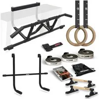 NEOLYMP Trainingsstation Calisthenics Set – Profi Calisthenics Equipment für Zuhause – Home Gym, (Komplettset unseres Calisthenics Bundle - Ideal fürs Home Gym), Komplettes Calisthenics-Setup - Eigengewichtstraining - Platzsparend