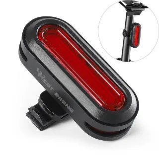 WEST BIKING 60LM 1000m Visibility Bicycle Taillight USB Rechargeable 360° Rotation Adjustment 6 Mode Flash Warning Lamp
