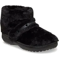 Crocs Unfurgettable Boot Winterboots Schlupfboots, Hausschuh mit Klettriemchen, Warmfutter
