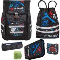 McNeill Schulranzen Schulranzen Star Wars Darth Vader Schultasche 1. Klasse (Set, 6-tlg., inkl. Federmäppchen und Geldbeutel), mit Brustgurt, 980 Gramm leicht, 18L Volumen