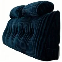 Agger Rückenkissen Cord-Wedge-Kissen,Couchkissen mit Seitentaschen, Sofakissen, Mit zusätzlichem Rundkissen,Lesekissen für Bett und Sofa