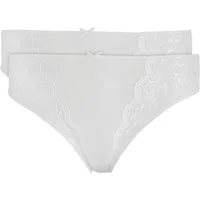 Nina Von C. Jazz-Pants Slips "Silver Edition" (2er Pack) eng, elastisch, bequem, feminin, mit Spitze, mit Schleife