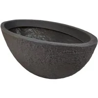 sesua Pflanzschale Pflanzschale oval grau Pflanztopf Steinoptik Kunststoff 60cm (1 St)