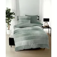 Kaeppel Wendebettwäsche TIMELESS 100% Baumwolle, Mako-Satin, 2 teilig, mit breiten Streifen, Wendeoptik, Markenreißverschluss