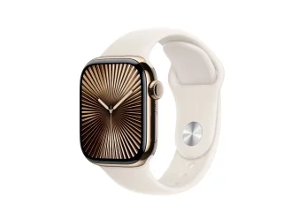 Apple Watch Series 10 (GPS + Cellular) 42mm Titan gold mit Sportarmband M/L Polarstern | mx073qf/a |