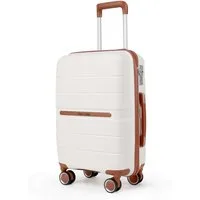 TAN.TOMI Handgepäckkoffer Reisekoffer Mittelgroß Koffer Trolleys Hartschalenkoffer Aus 100% PP, 4 Rollen, mit 8 Spinnerräder Rollkoffer Suitcase TSA-Schloss