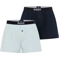 BOSS Pyjamashorts 2P Boxer Shorts EW (Packung, 2-tlg., 2er) mit Logobund
