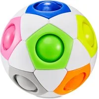 Cubidi 3D-Puzzle Regenbogenball - Geschicklichkeitsspiel für Kinder und Erwachsene, Puzzleteile, Knobelspiel für Mädchen & Jungen ab 6 - Fördert räumliches Denken