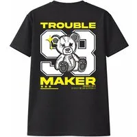 Banco T-Shirt Herren Trouble Maker Shirt Print (Einzelartikel) Hochwertiger "Trouble Maker" Bären-Backprint im kontrastreichen