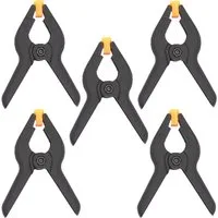 BENSON Schraubstock 5x Federklemme Klemmzwinge Leimklemme Leimzwinge, 5-St., Feder, Klemme, Zwinge, Klammer, Set
