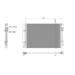 NRF Klimakondensator + Trockner Hyundai I20 350496