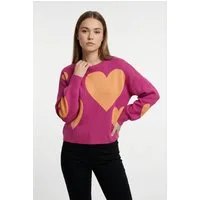 ONLY Strickpullover ONLMONTANA LS JQ O-NECK CC KNT mit Rippbündchen