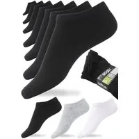 sogzz Sneakersocken 5-60 Paar Sneaker Socken aus 80% Baumwolle für Damen & Herren (43-46, Schwarz, 10-Paar)