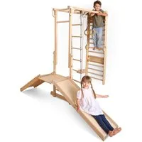 Goodevas Klettergerüst Multifunktionale Schwedenwand & Klettergerüst für Kinder, (9-St)