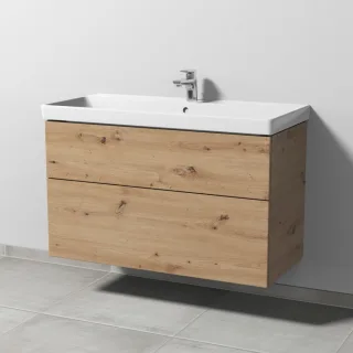 Sanipa 3way Waschtischunterbau zu Villeroy & Boch Avento Waschtisch mit 2 Auszügen, Eiche Natural-To SM62485